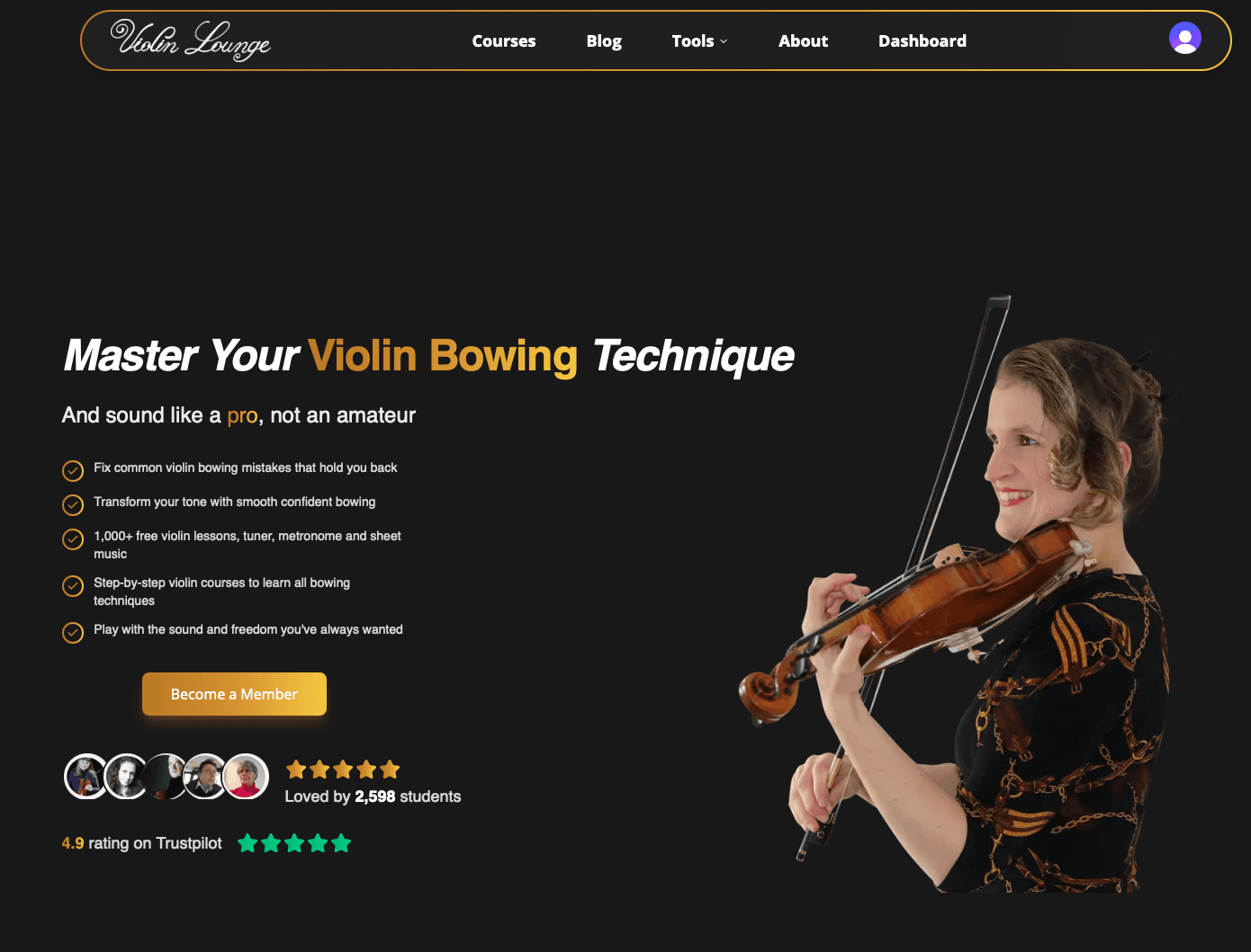 ViolinLounge platform preview